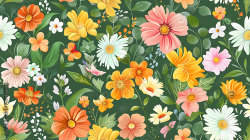 Obraz na płótnie floral pattern w salonie