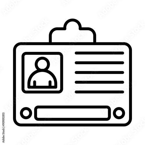 Employee ID line icon