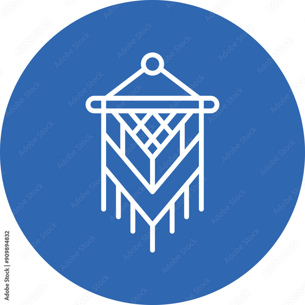 Macrame line circle icon Macrame line circle icon