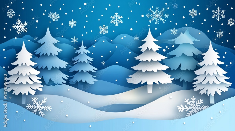 Christmas card paper illustration Christmas card paper illustration