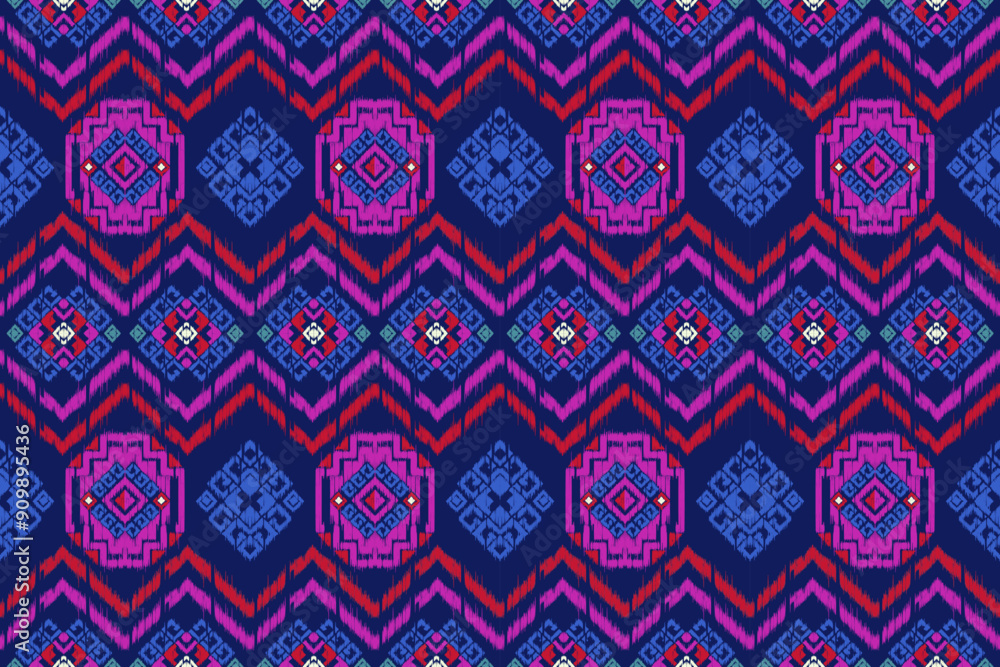 Geometric with triangle ethnic seamless pattern. abstract illustration. design for geometric pattern wallpaper. Tribal ethnic vector texture. Aztec style. Folk embroidery. Indian, Scandinavian, Africa Geometric with triangle ethnic seamless pattern. abstract illustration. design for geometric pattern wallpaper. Tribal ethnic vector texture. Aztec style. Folk embroidery. Indian, Scandinavian, Africa