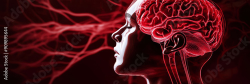 World Stroke Day. the human brain. pain in the head. problems with the brain. photo