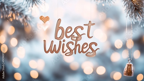 Colorful fashionable best wishes inscription. best wishes greetings concept. Background or banner for cards, websites with best wishes greetings.