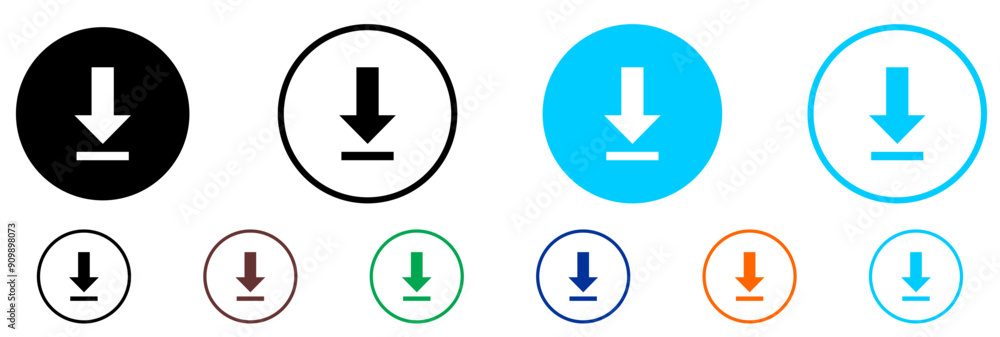 Download icon vector illustration on white background Download icon vector illustration on white background