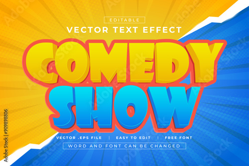 Comedy Show editable text effect style