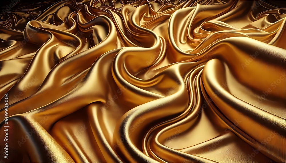 Luxurious Golden Satin Fabric Luxurious Golden Satin Fabric