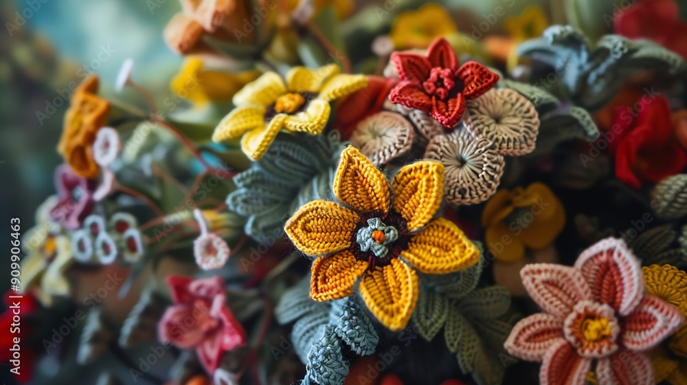 Knitted flower bouquets are very elegant and have many meanings suitable for lovers etc : Generative AI Knitted flower bouquets are very elegant and have many meanings suitable for lovers etc : Generative AI