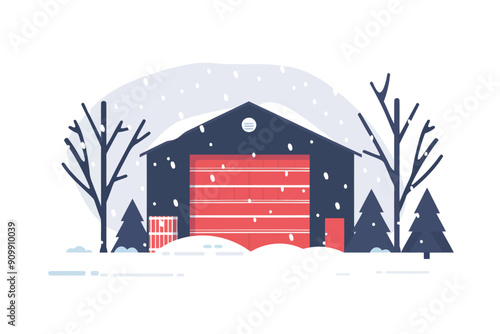 Warehouse stock image isolated vector style