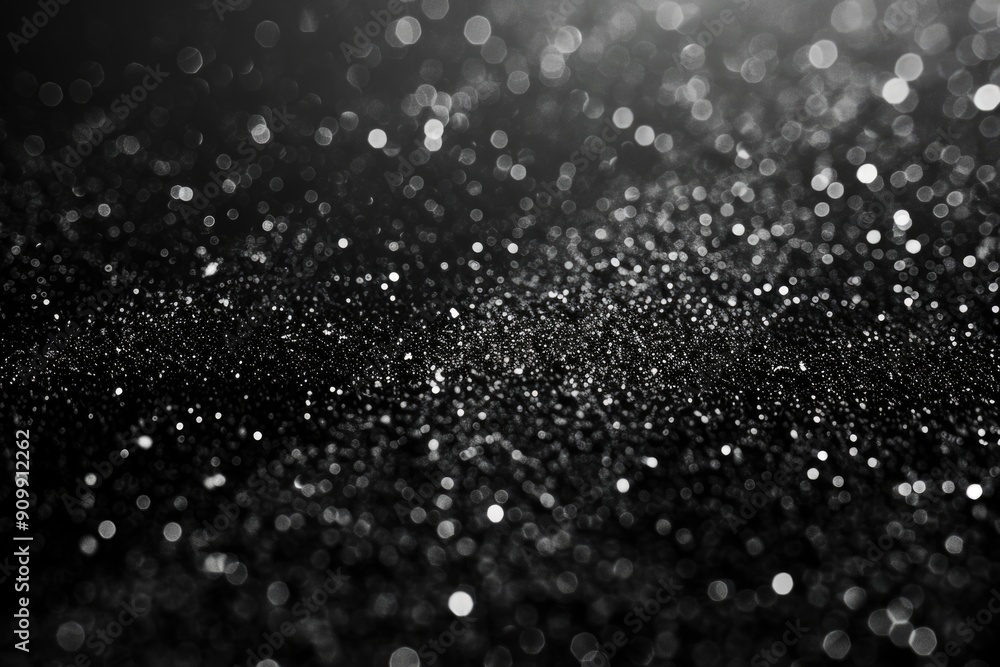 A monochrome image featuring various lights against a dark background A monochrome image featuring various lights against a dark background