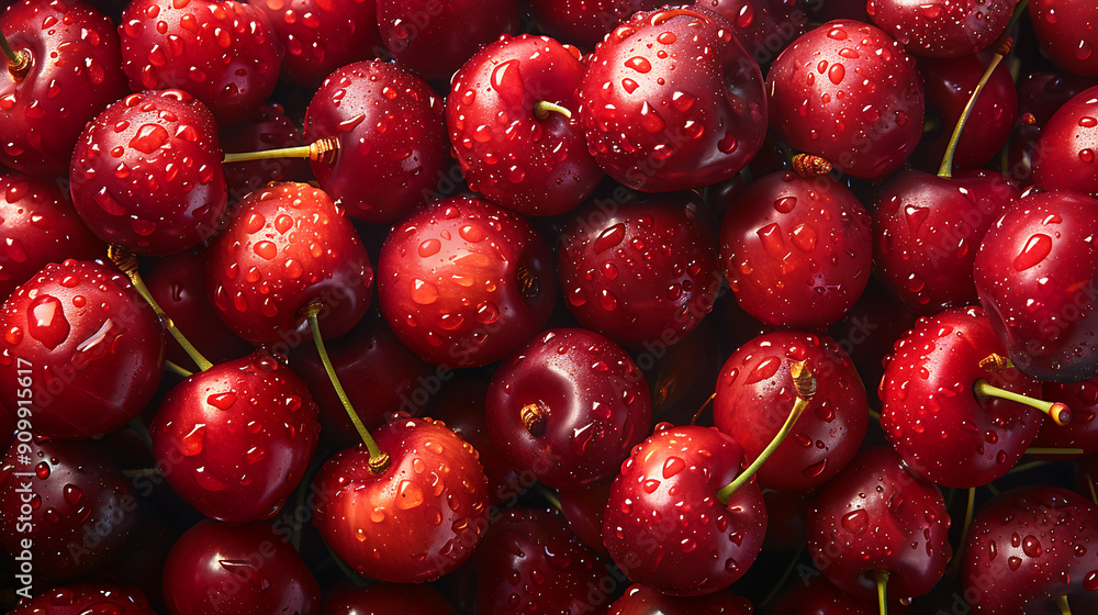 red cherries background red cherries background