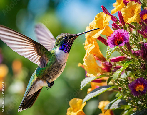 hummingbird on a flower