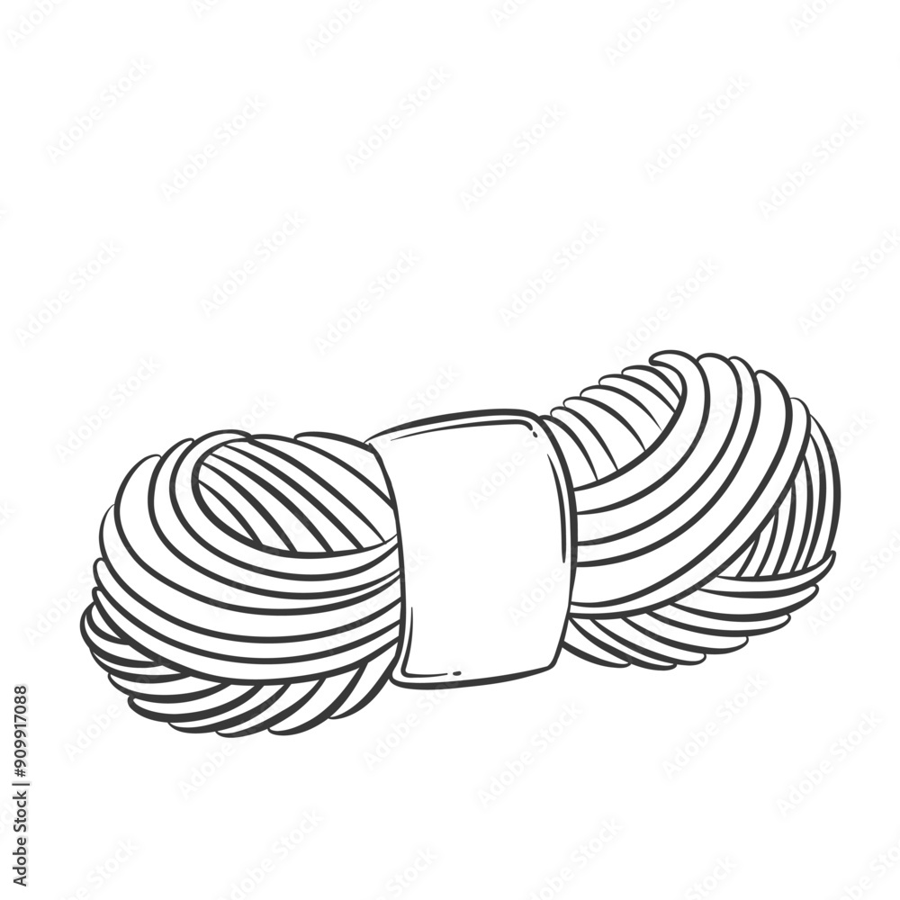 Φωτογραφία Skein of wool thread line icon