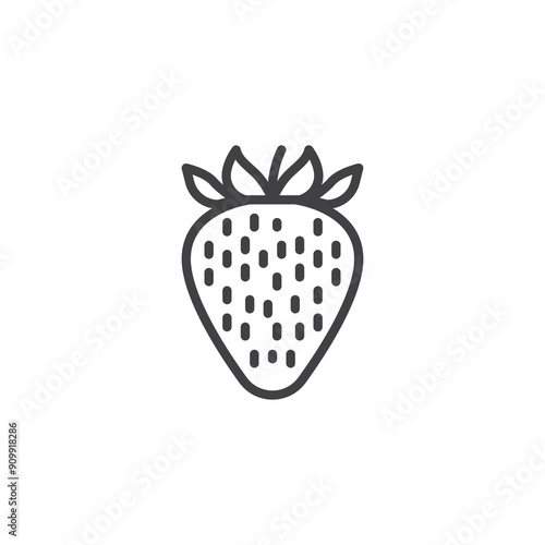 Strawberry line icon