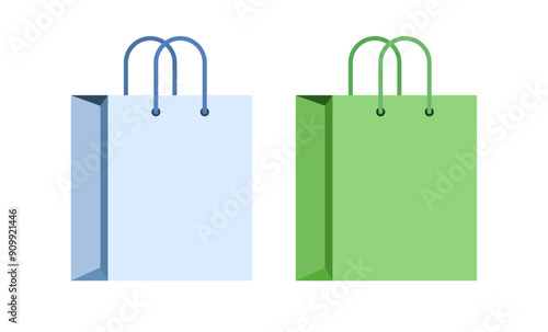 Set of shopping bags vector illustration