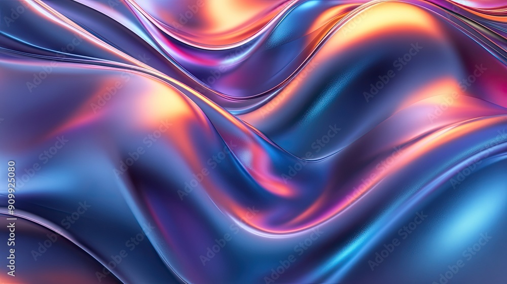 A captivating 3D render featuring a wavy iridescent shape, creating a mesmerizing abstract background design with fluid colors and smooth transitions A captivating 3D render featuring a wavy iridescent shape, creating a mesmerizing abstract background design with fluid colors and smooth transitions