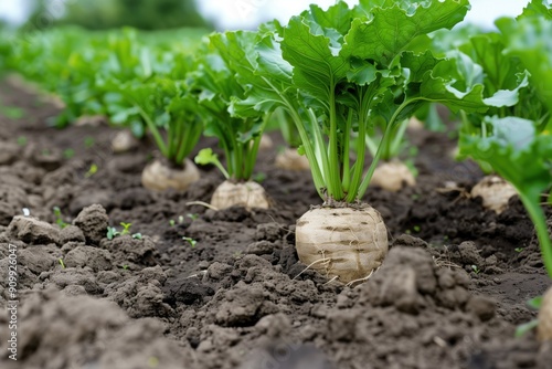 sugar beet root ground cultivated photo