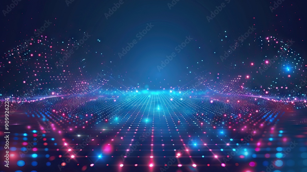 Abstract Data Visualization Background with Colorful Dots. AI generated illustration. Abstract Data Visualization Background with Colorful Dots. AI generated illustration.