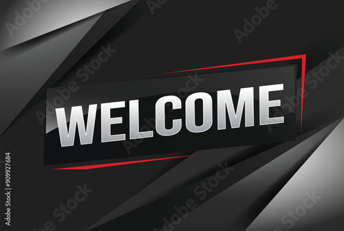 welcome word text concept icon logo sign symbol vector note 3d style for use landing page, template, ui, web, mobile app, poster, banner, flyer, backdrop, gift card, coupon

