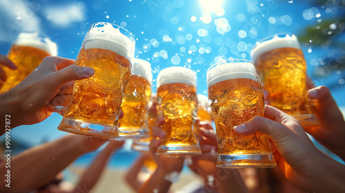 ビールで乾杯