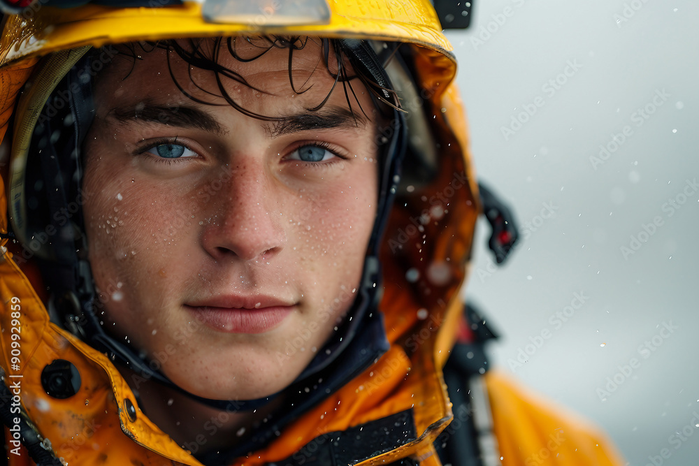 AI generated portrait photo of person in uniform rescue service AI generated portrait photo of person in uniform rescue service
