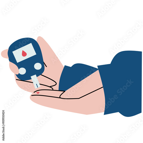 Diabetes test Illustration. 