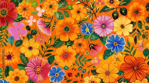 Vibrant Floral Pattern