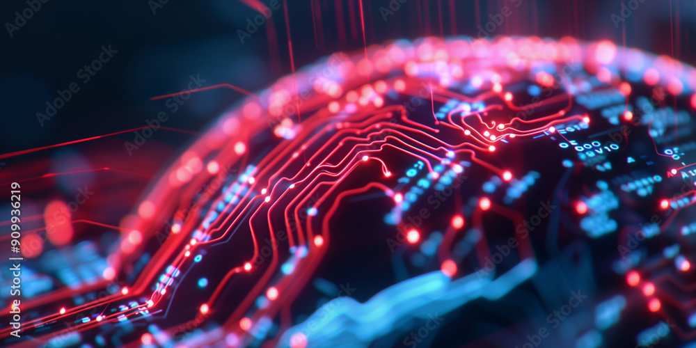 Glowing brain model with network connections on dark background. Neuroscience and artificial intelligence concept. Image for scientific illustration and technology presentation. Glowing brain model with network connections on dark background. Neuroscience and artificial intelligence concept. Image for scientific illustration and technology presentation.