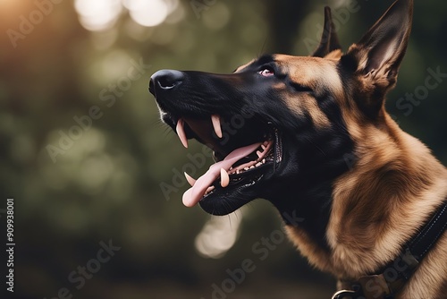 k9 snarling snarl angry mad aggressive police dog canino belgian malinois german shepherd dutch service guard bite biting attack attacking teeth growl growling train training trainer handle handler photo