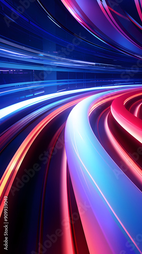 Digital future motion curve abstract graphic poster background