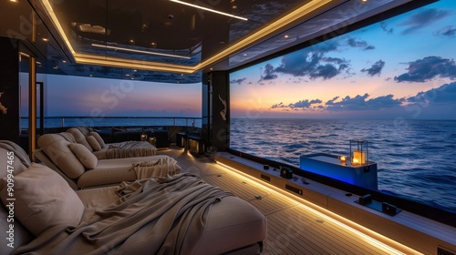 Seaside Cinema Immerse Yourself in Luxury on a Yacht with Stunning Ocean Views photo