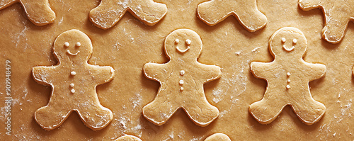 Making ginger Christmas gingerbread cookies background