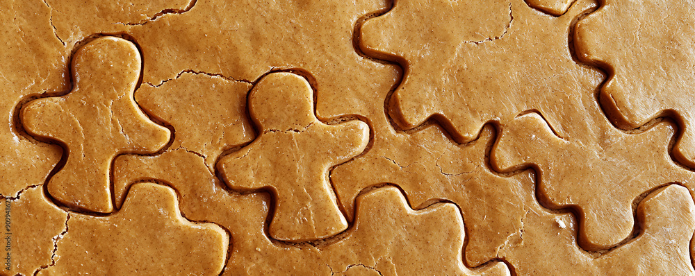 Making ginger Christmas gingerbread cookies background Making ginger Christmas gingerbread cookies background