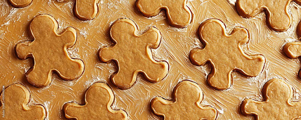Making ginger Christmas gingerbread cookies background Making ginger Christmas gingerbread cookies background