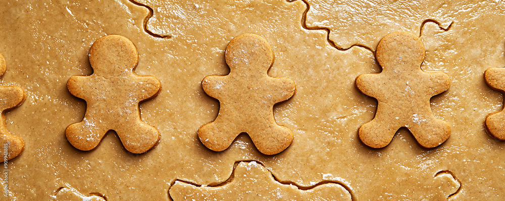 Making ginger Christmas gingerbread cookies background Making ginger Christmas gingerbread cookies background
