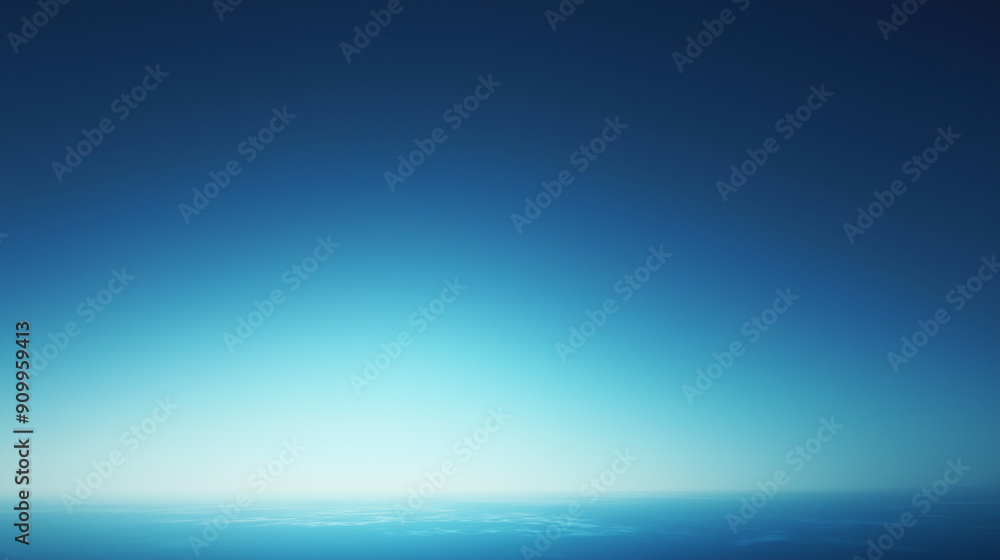 Vast Blue Ocean With Gradient Sky And Subtle Morning Light Reflection On Calm Waters Vast Blue Ocean With Gradient Sky And Subtle Morning Light Reflection On Calm Waters