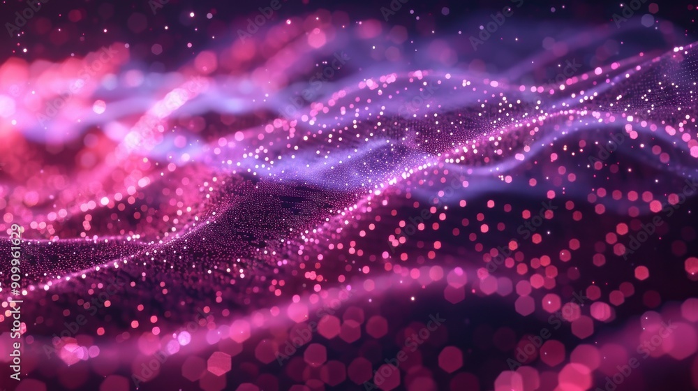 Abstract background representing data Visualization with glowing wave dots Particles Abstract background representing data Visualization with glowing wave dots Particles