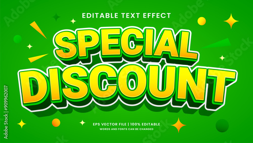 Special discount editable text effect promotion style