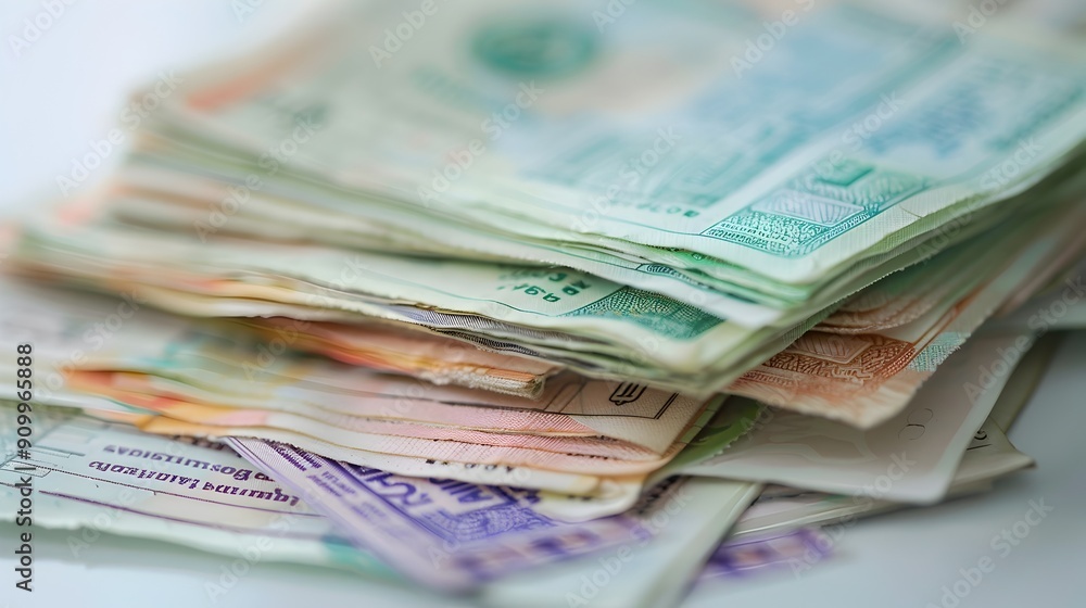 Rejected Loan Documents with Debt Stamps Symbolizing Financial Difficulties Rejected Loan Documents with Debt Stamps Symbolizing Financial Difficulties