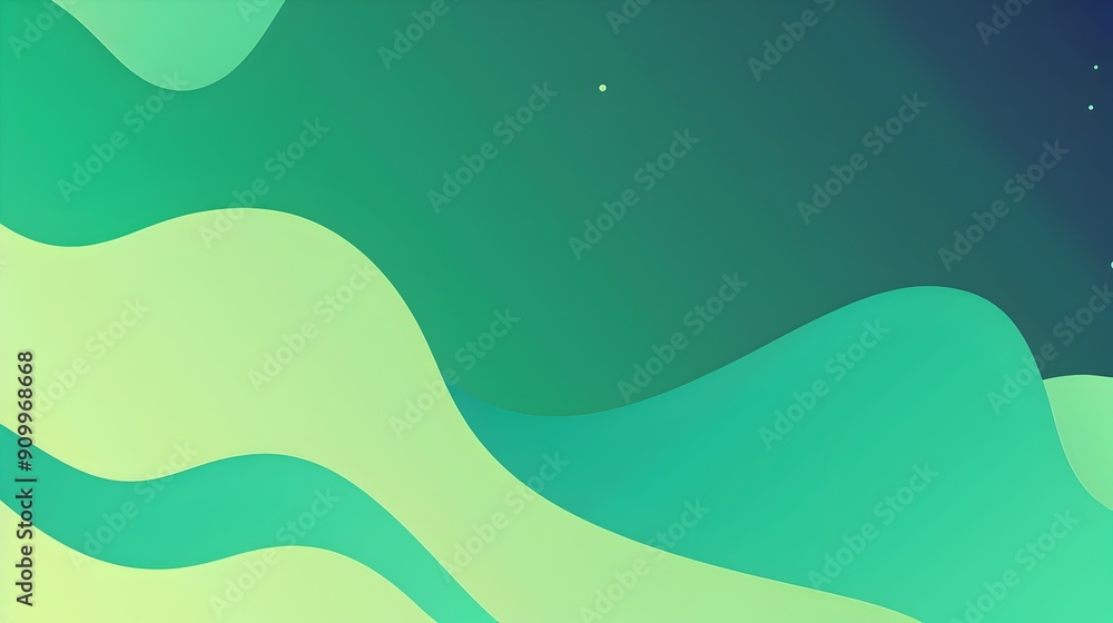 Fototapeta premium Captivating Abstract Fluid Waves in Vibrant Turquoise and Green Tones,Digital Art Background