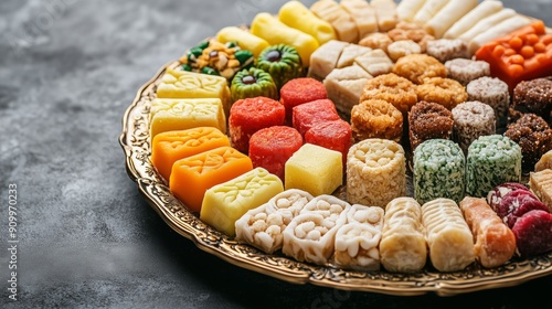 Platter of Traditional Sweets for Festive Occasion photo