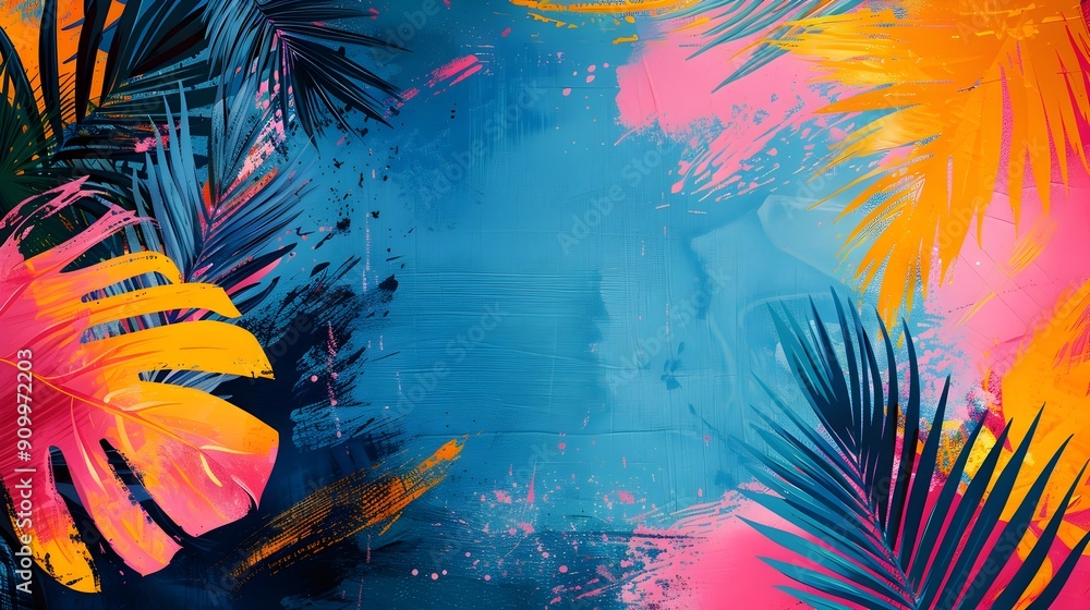 Vibrant Hand Painted Frame Backdrop for Creative Projects Vibrant Hand Painted Frame Backdrop for Creative Projects