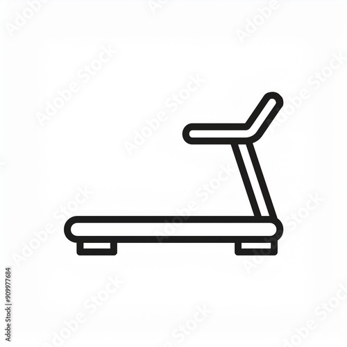 treadmill icon isolated on white