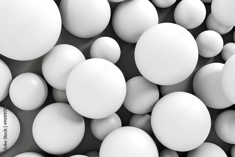 cluster of white spheres on a gray background, arranged in a minimalistic and abstract composition, representing simplicity and modern design aesthetics cluster of white spheres on a gray background, arranged in a minimalistic and abstract composition, representing simplicity and modern design aesthetics