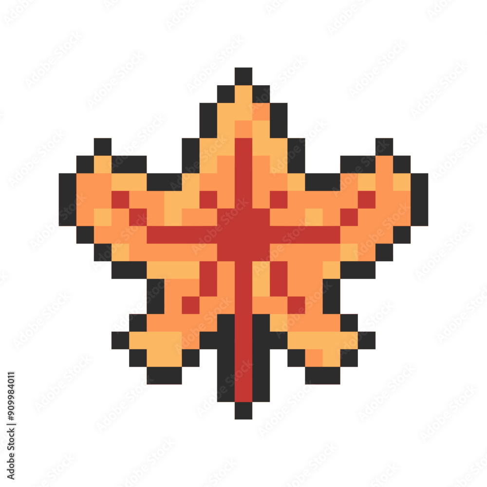 autumn maple leaf pixel art autumn maple leaf pixel art