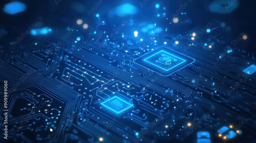 Fototapeta premium Enabling Digital Transformation with Internet of Things IoT Technology and Big Data Strategy