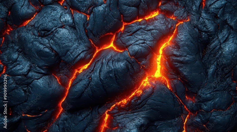 closeup of cooling lava with glowing cracks creating an abstract pattern of dark stone and fiery red veins smoky atmosphere adds depth closeup of cooling lava with glowing cracks creating an abstract pattern of dark stone and fiery red veins smoky atmosphere adds depth