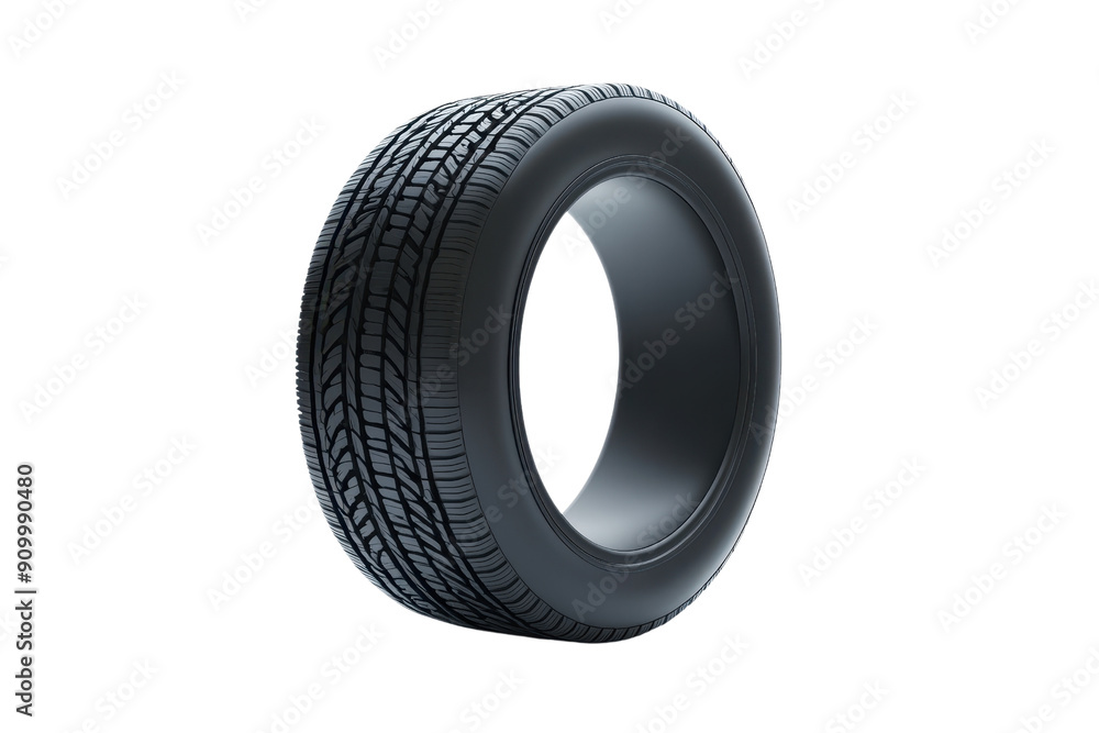 Close-up view of a black car tire with detailed tread, displayed against a transparent background. Perfect for automotive and industrial themes. Close-up view of a black car tire with detailed tread, displayed against a transparent background. Perfect for automotive and industrial themes.