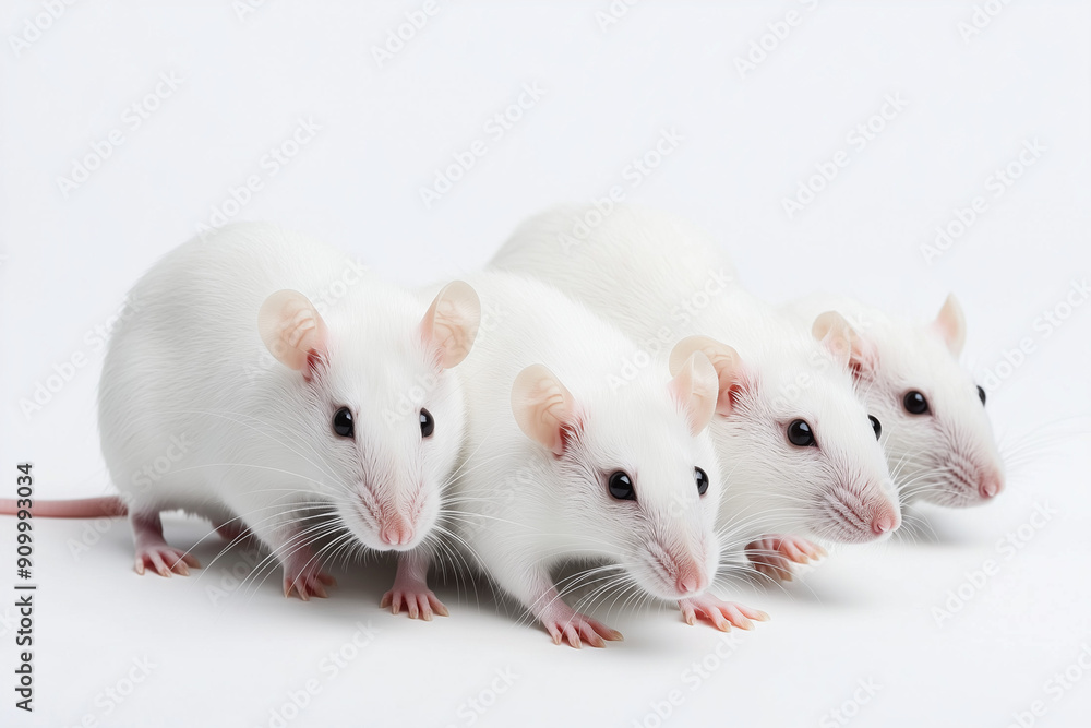 White rats used in animal testing White rats used in animal testing