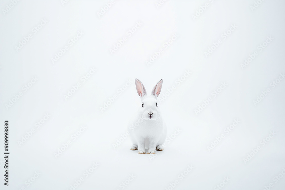 White rabbit used in animal testing White rabbit used in animal testing
