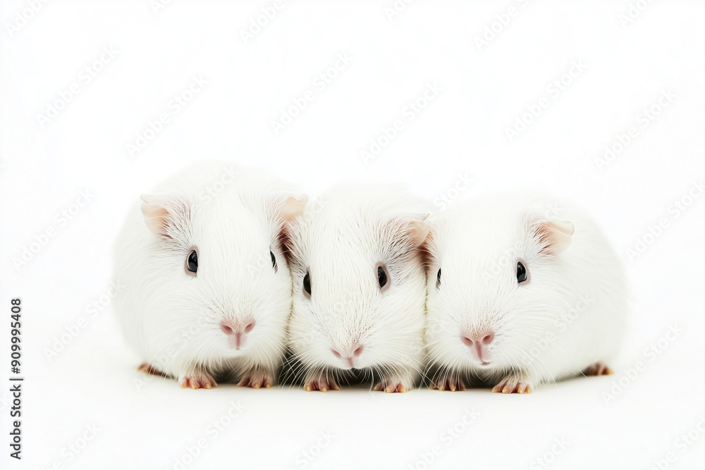 White guinea pigs used in animal testing White guinea pigs used in animal testing